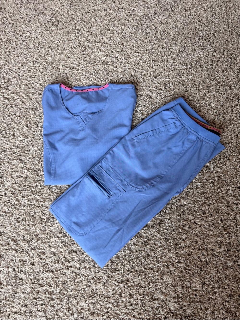 HeartSoul Ceil Blue Scrub Set